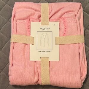 American Eagle Outfitters Pink Plush PJ Romper